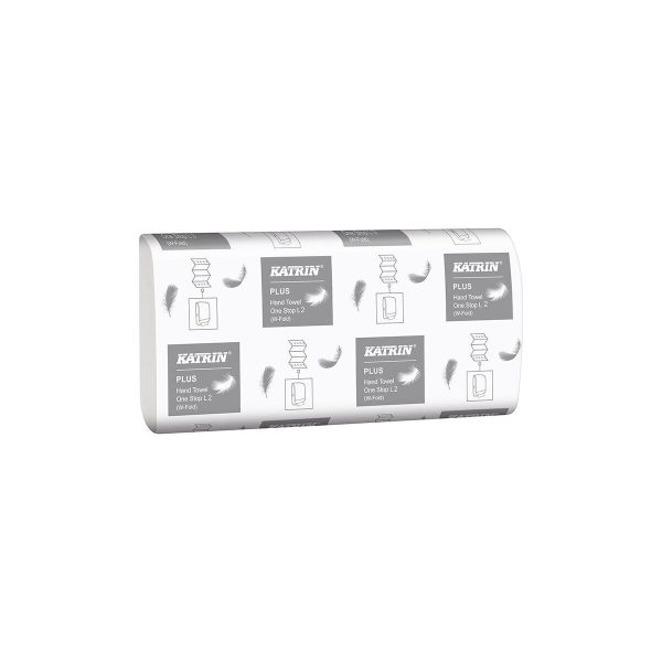 Katrin Plus, roku dvieļi loksnēs, C-Fold, 2-slāņu, 100 loksnes/pac
