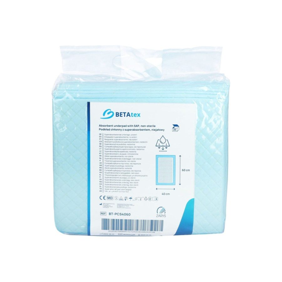 BETAtex SuperAbsorbent paladziņš, nesterils 40 × 60 cm, 25 gab. BETAtex SuperAbsorbent paladziņš, nesterils 40 × 60 cm, 25 gab.