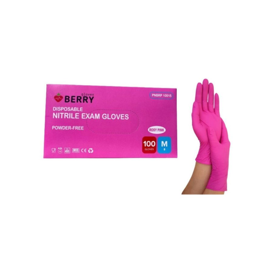 MAGENTA BERRY Nitrila cimdi, bez pūdera N100, 100 gb MAGENTA BERRY Nitrila cimdi, bez pūdera N100, 100 gb