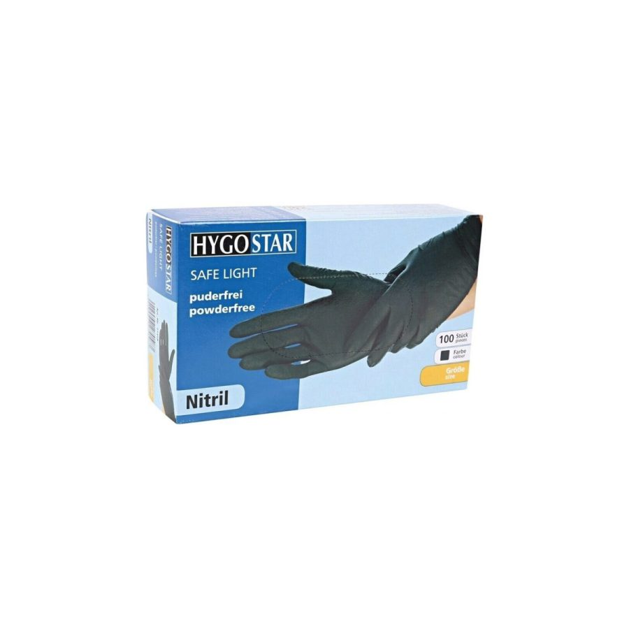 Nitrila cimdi Safe light melni, N100