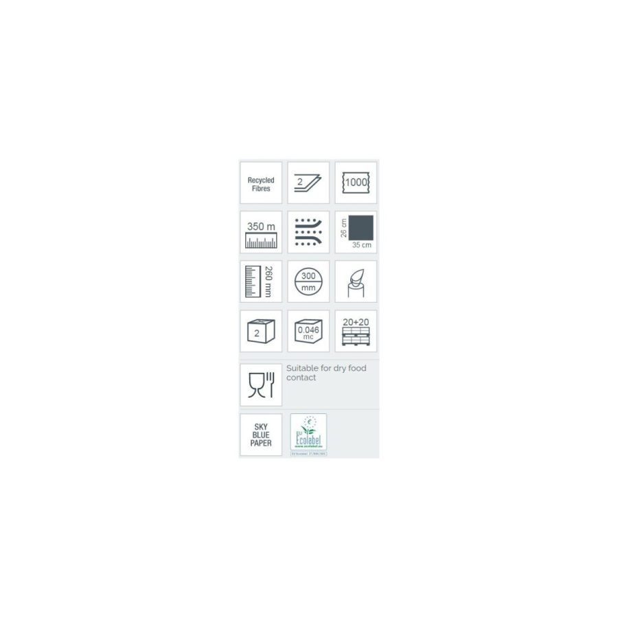 SKYTECH 2.1000 L — divkārtu industriālie papīra dvieļi rullī (2 ruļļi) SKYTECH 2.1000 L — divkārtu industriālie papīra dvieļi rullī (2 ruļļi)