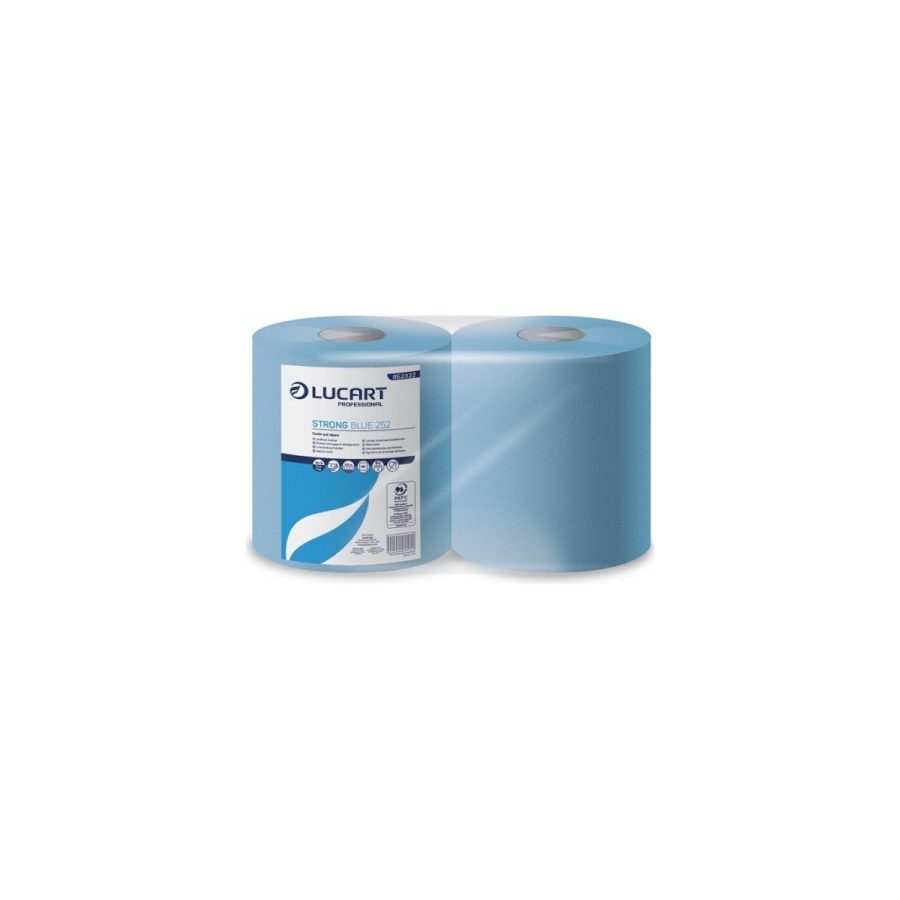 STRONG BLUE 252 — trīskārtu industriālie papīra dvieļi rullī (2 ruļļi) STRONG BLUE 252 — trīskārtu industriālie papīra dvieļi rullī (2 ruļļi)